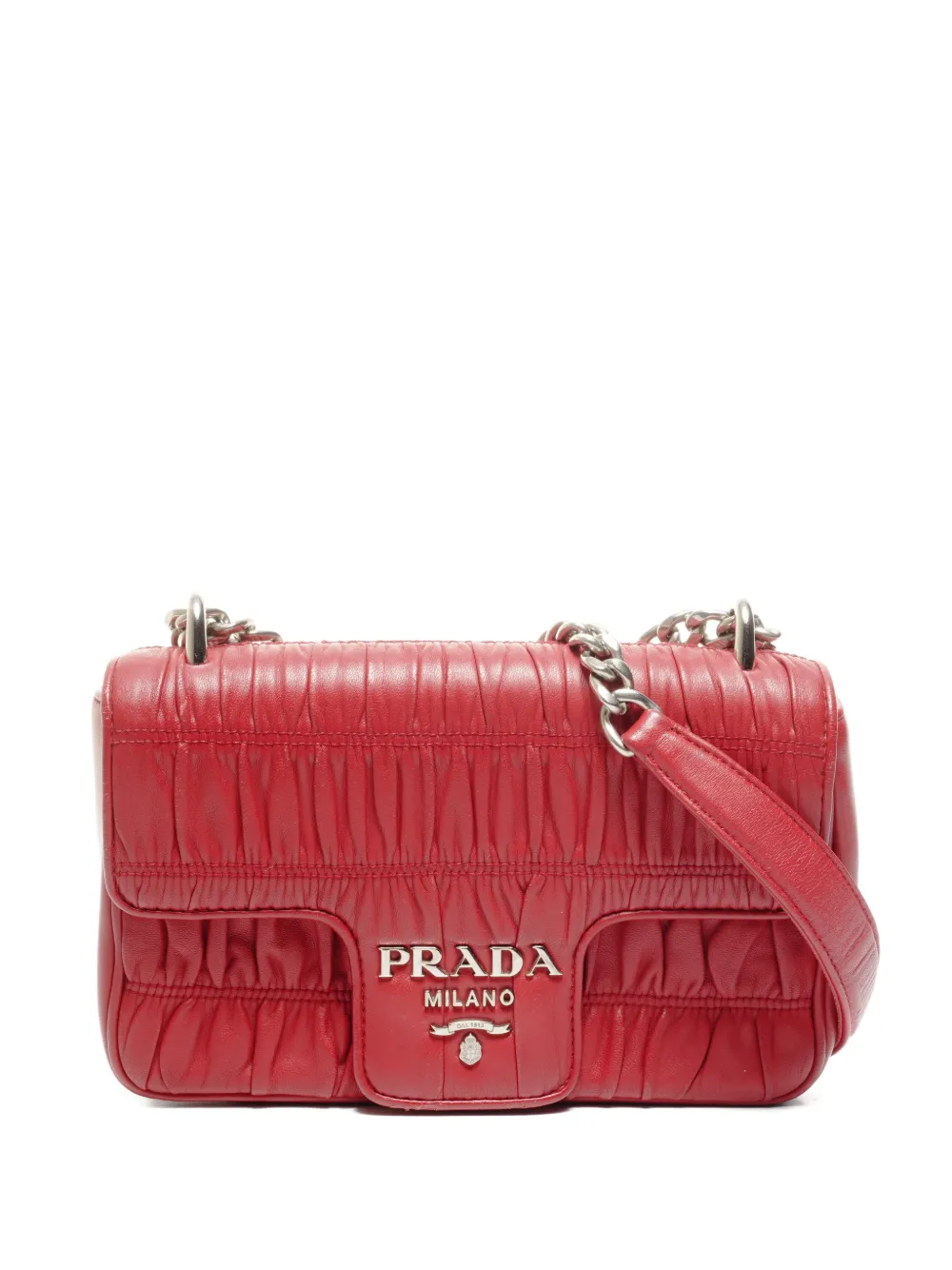 Prada Pre-Owned 2010-2020s nappa cross body bag - Rosso