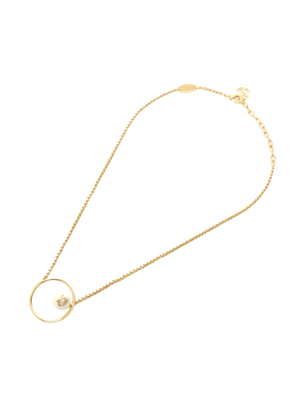 Louis Vuitton Pre-Owned 2023 Eclipse pearl circle necklace - Oro