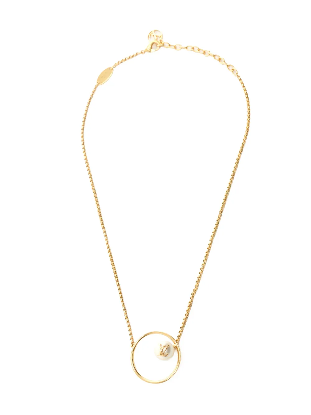 Louis Vuitton Pre-Owned 2023 Eclipse pearl circle necklace - Oro