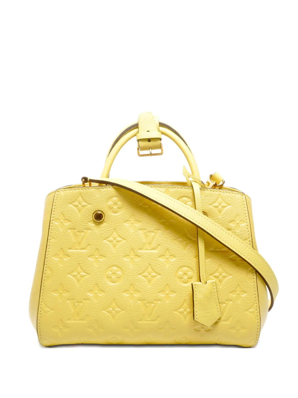 Louis Vuitton Pre-Owned 2014 BB Montaigne Monogram Empreinte handbag - Giallo