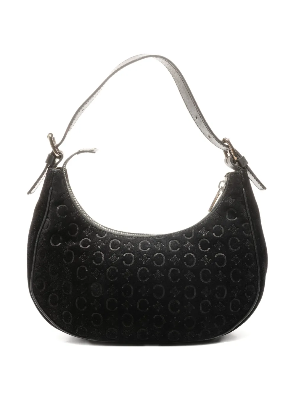 Celine Pre-Owned 1990-2000s Macadam suede shoulder bag - Nero