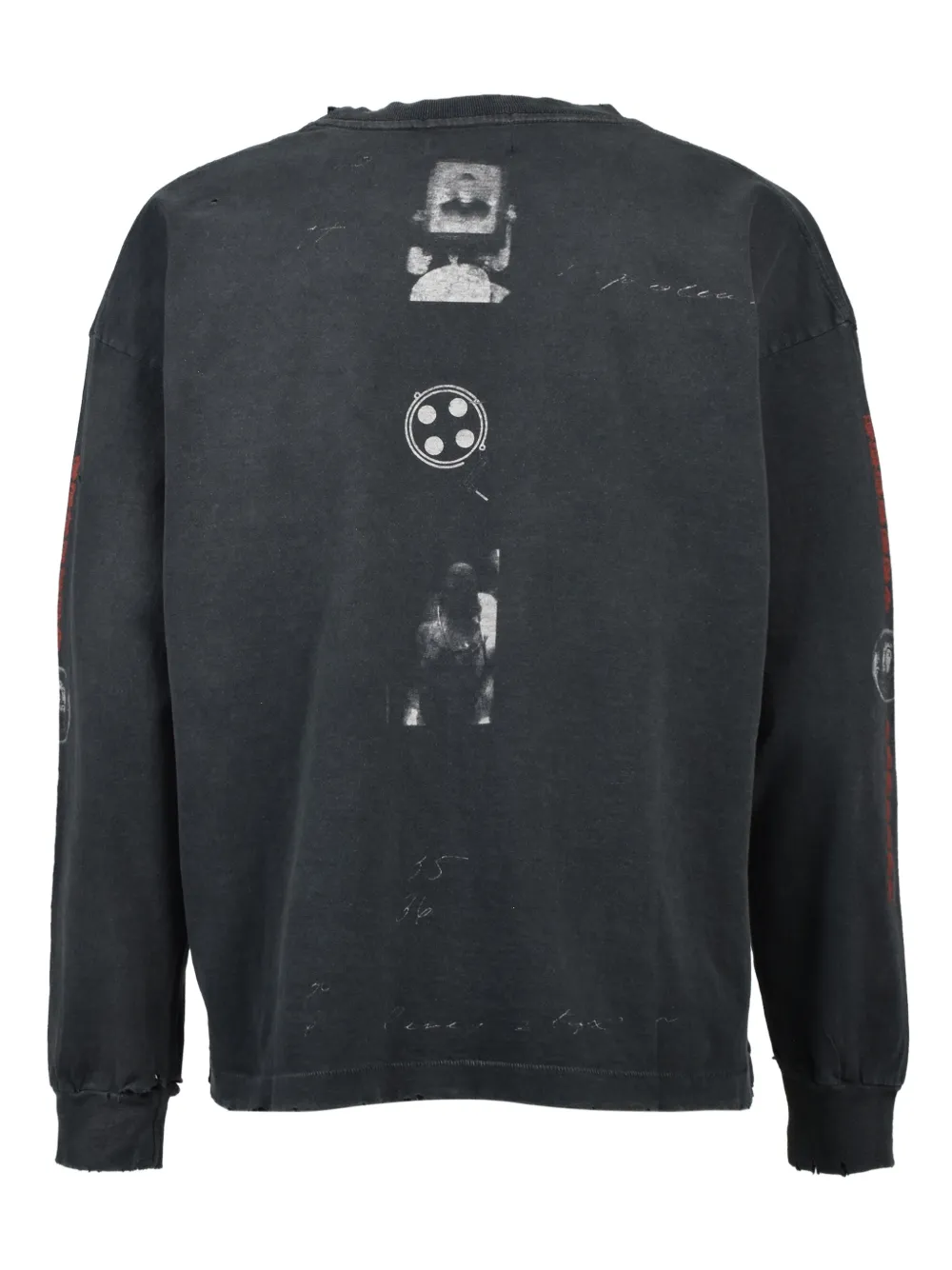 Enfants Riches D&eacute;prim&eacute;s distressed long-sleeved T-shirt - Zwart