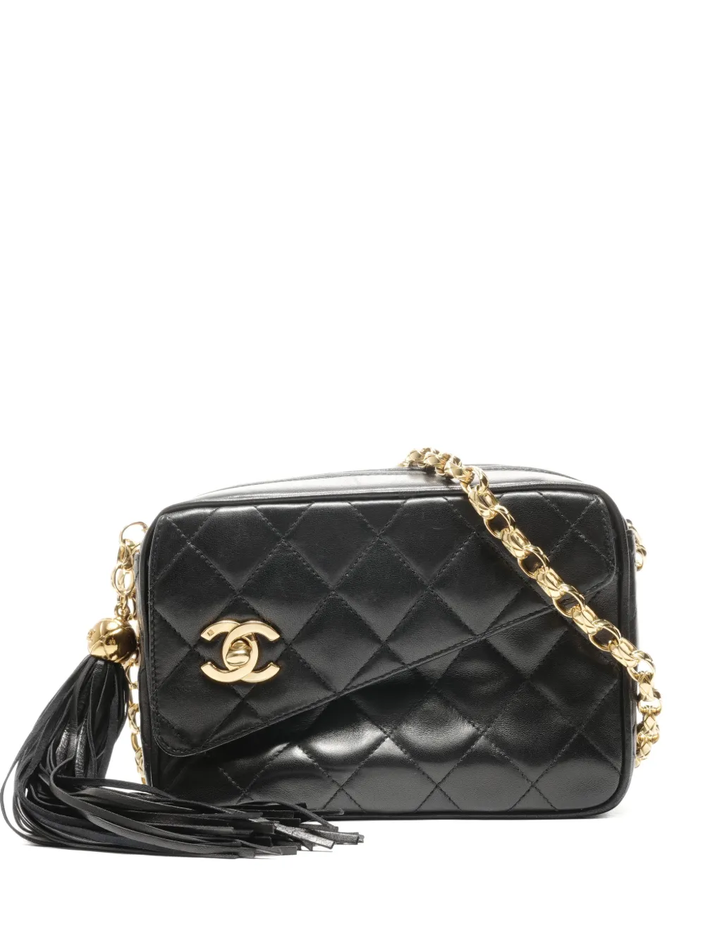 CHANEL Pre-Owned 1991-1994 CC Mark tassel turn-lock shoulder bag - Nero