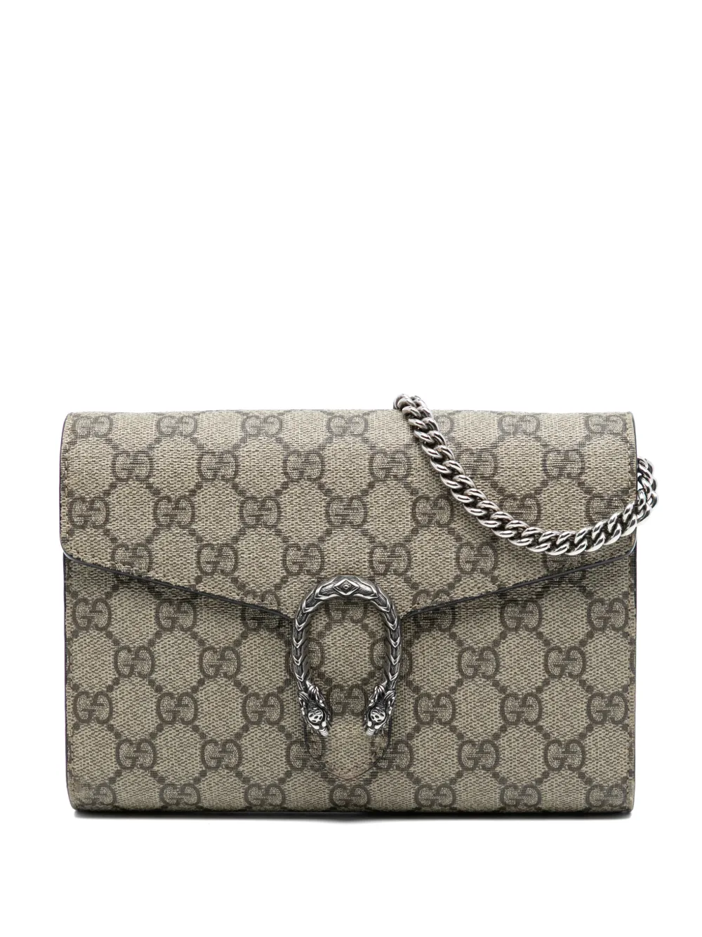 Gucci Pre-Owned 2016-2025 GG Supreme Dionysus Chain Wallet crossbody bag - Marrone