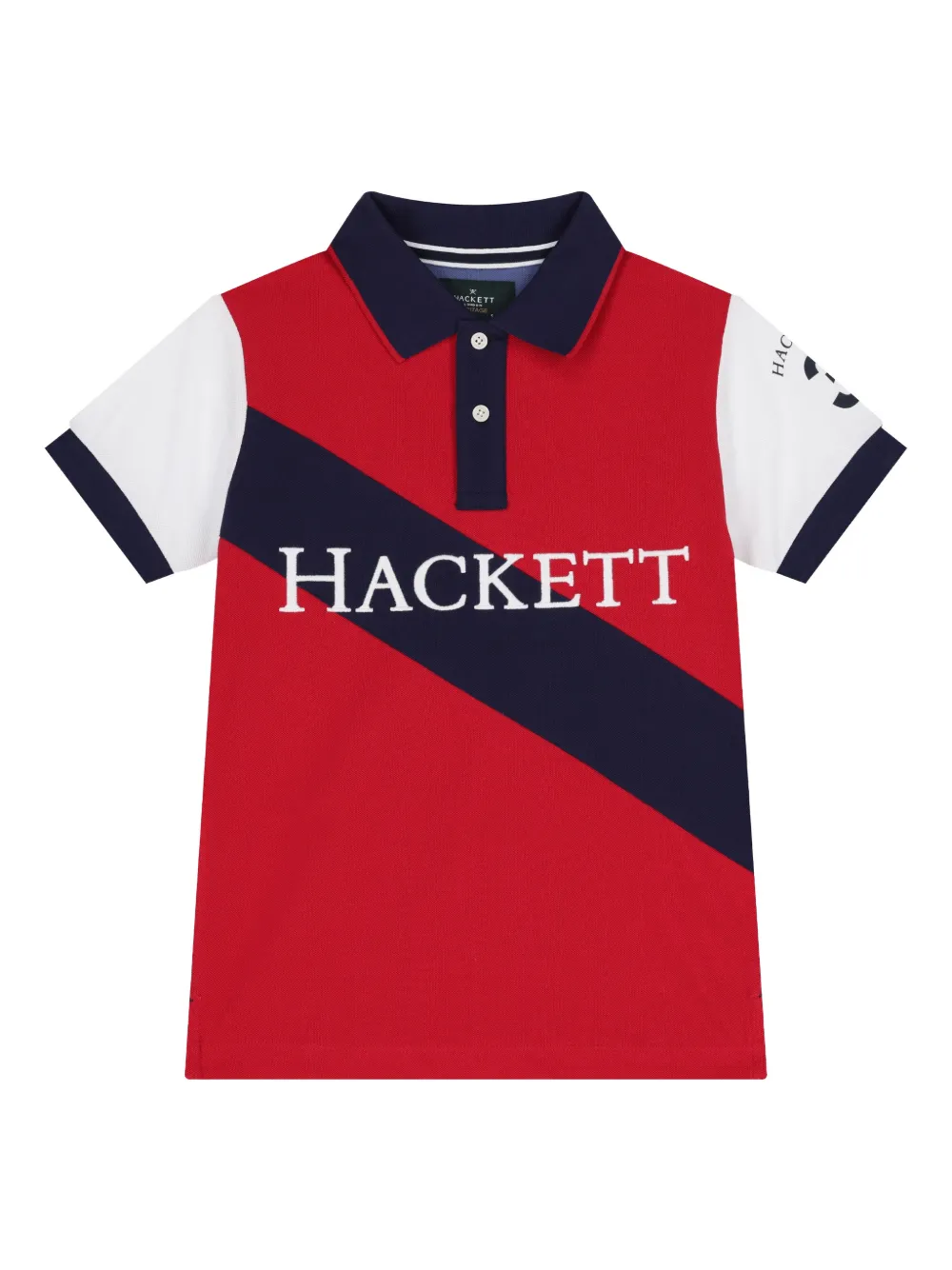 Hackett Kids logo-detail polo shirt - Rosso