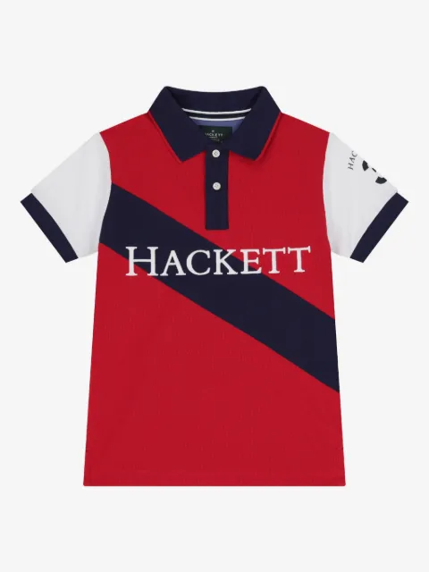 Hackett Kids 로고 디테일 폴로 셔츠