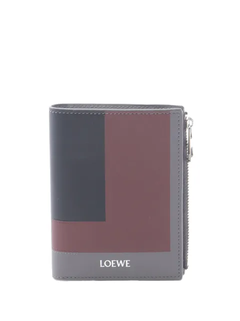 Loewe Pre-Owned 2010-2025 Tricolor Leather Slim Compact Wallet long wallets