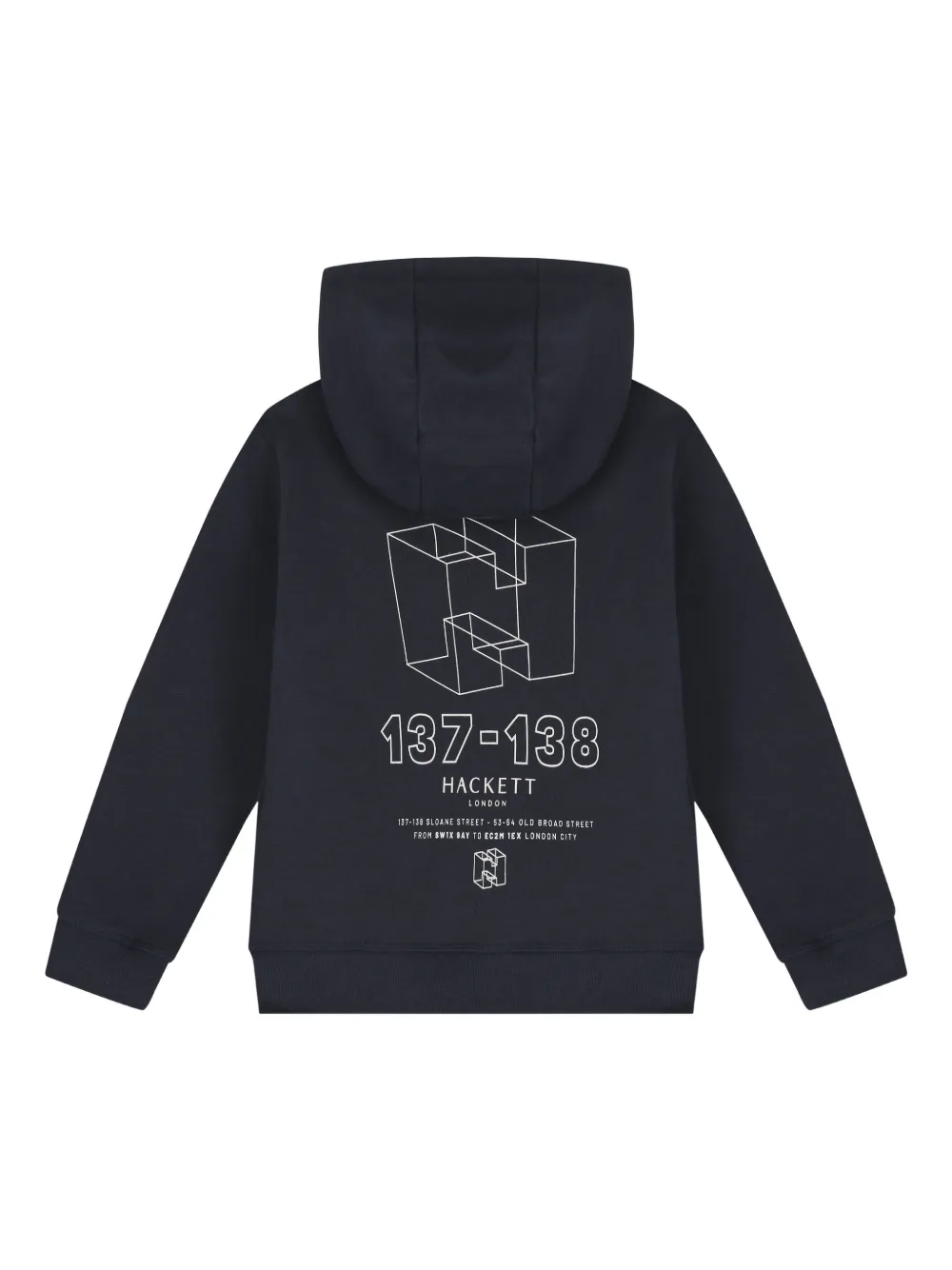Hackett Kids Hoodie met H-logo Blauw