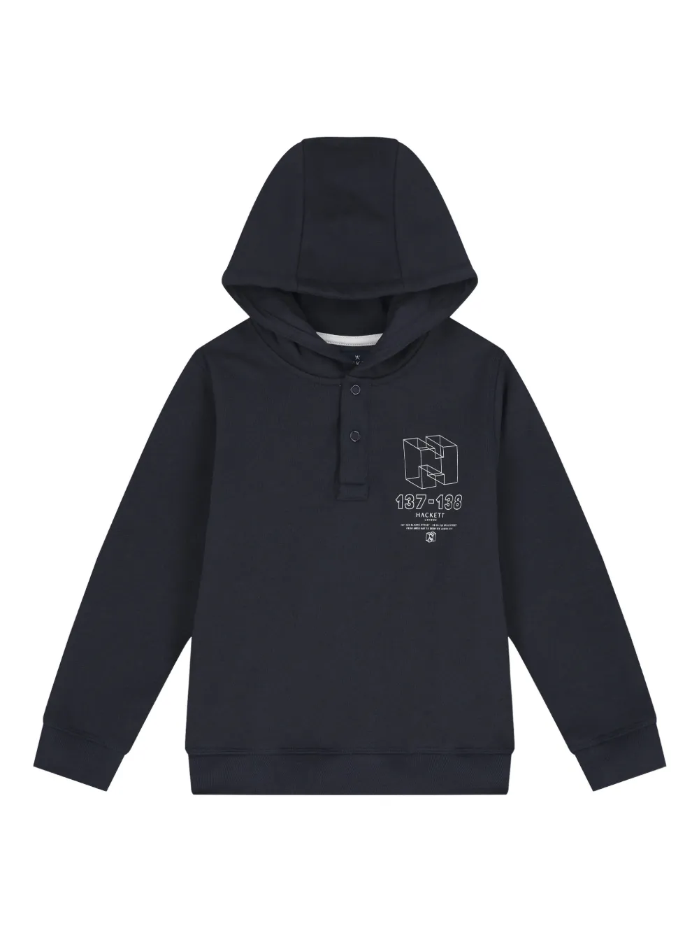 Hackett Kids Hoodie met H-logo Blauw
