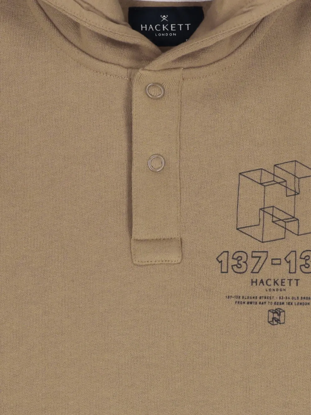 Hackett Kids Hoodie met logo Beige