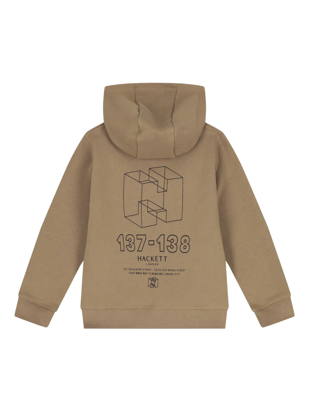 Hackett Kids Hoodie met logo Beige