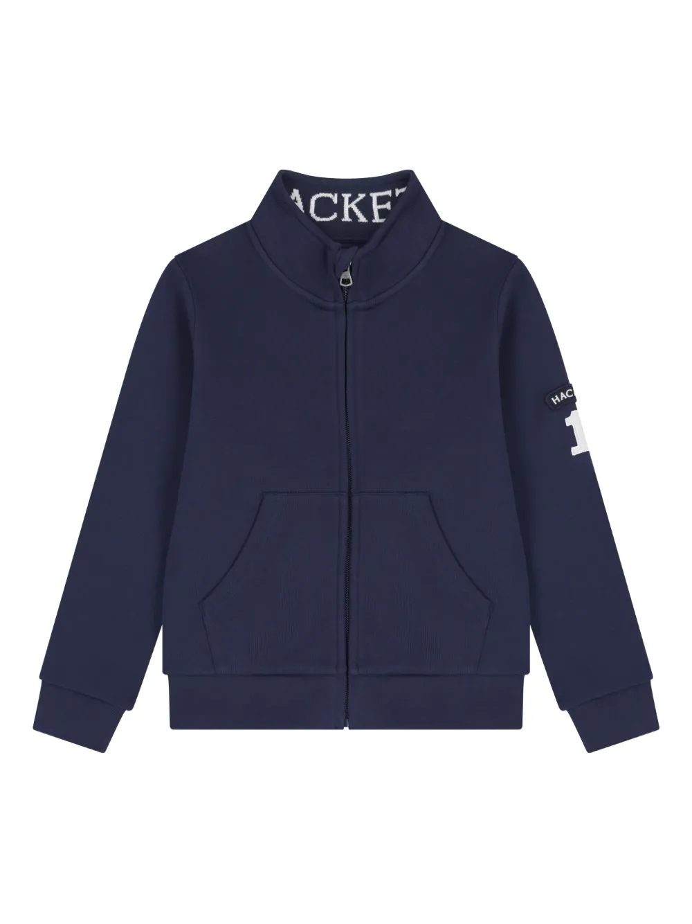 Hackett Kids Felpa con zip e logo - Blu