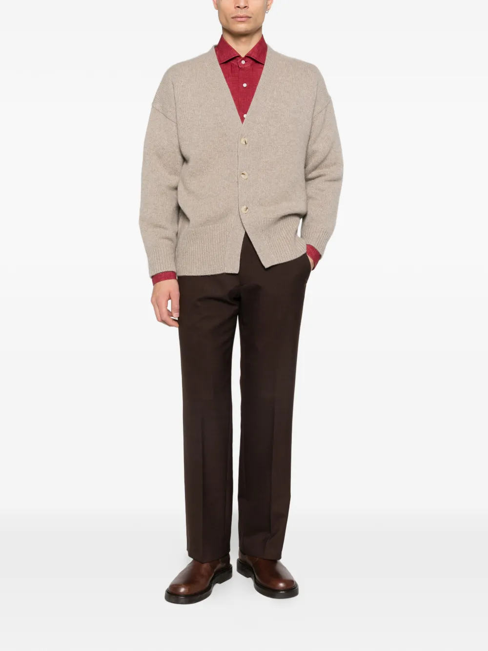 Isaia buttoned shirt - Rood