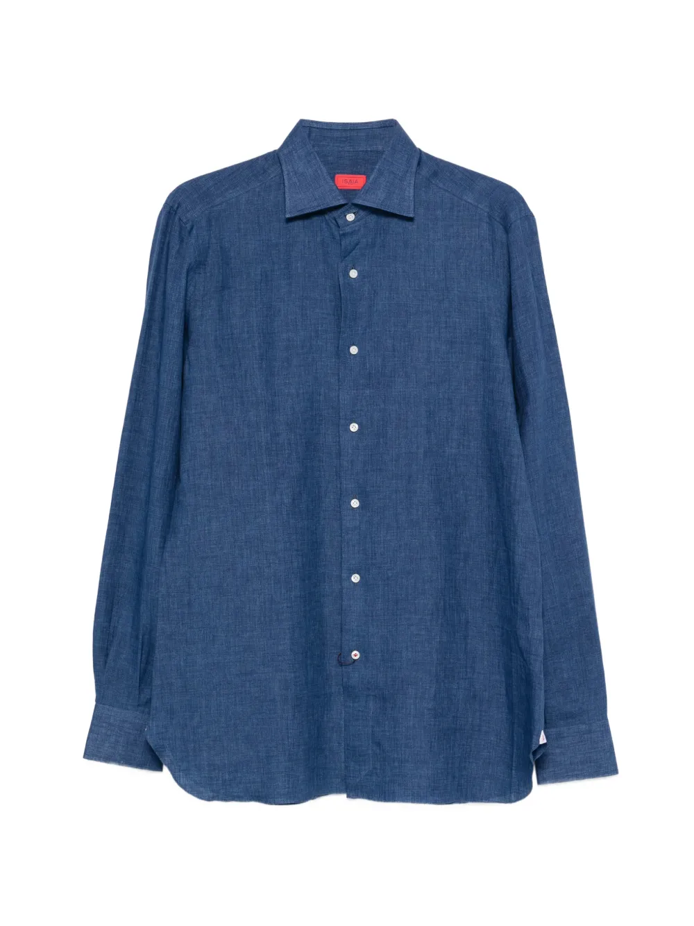 Isaia buttoned long-sleeve shirt - Blu