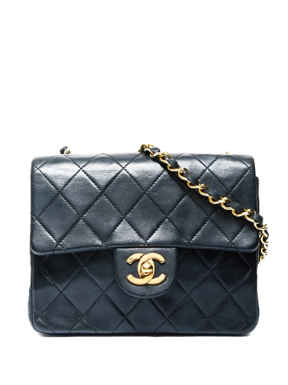 CHANEL Pre-Owned 1989-1991 mini Square Classic Flap cross body bag - Nero