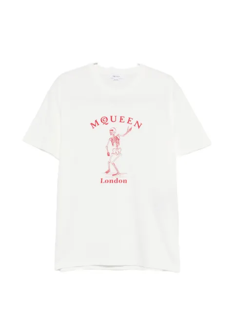 Alexander McQueen camiseta con esqueleto gráfico