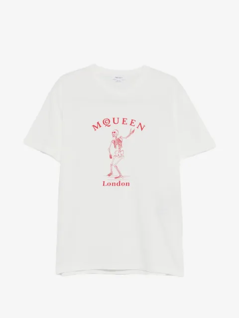 Alexander McQueen T-shirt met skeletprint