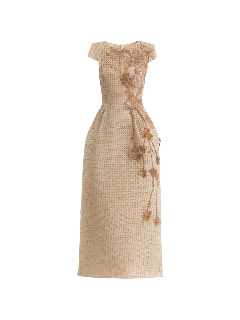 Gemy Maalouf openwork midi dress - Toni neutri