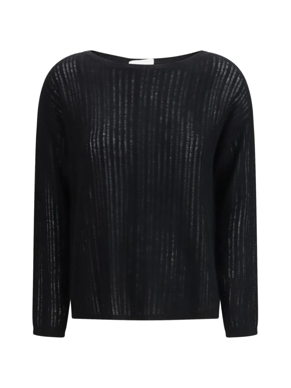 Allude boatneck knitwear - Nero