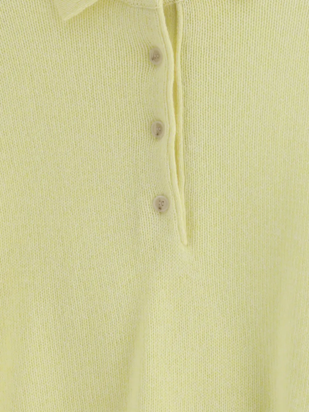  Allude Button Short-sleeve Knitwear - Yellow 