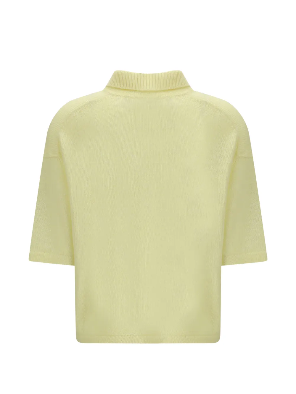 Allude button short-sleeve knitwear - Geel