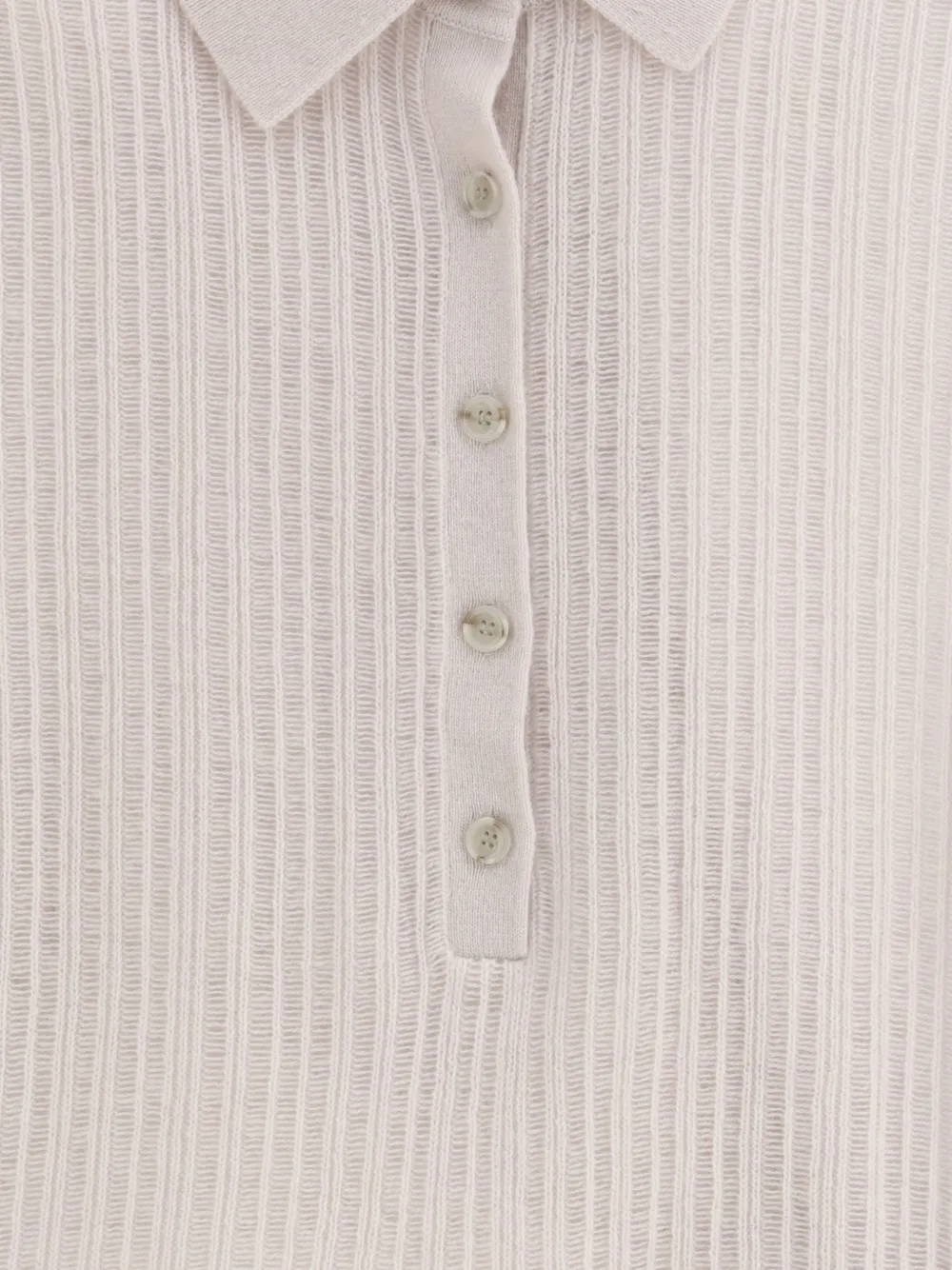 Polo-Neck Short-Sleeve Top