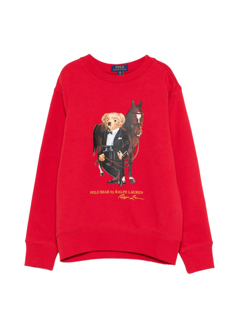 POLO RALPH LAUREN KIDS graphic-print sweatshirt - Rosso