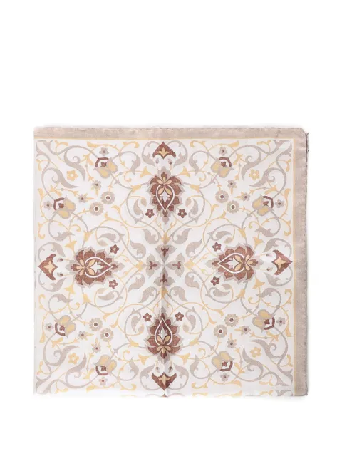 Eleventy geometric-print scarf