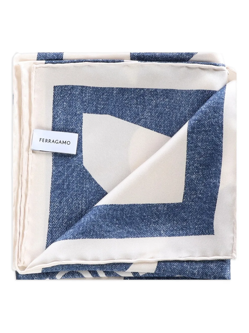 Ferragamo denim-effect scarf - Blauw