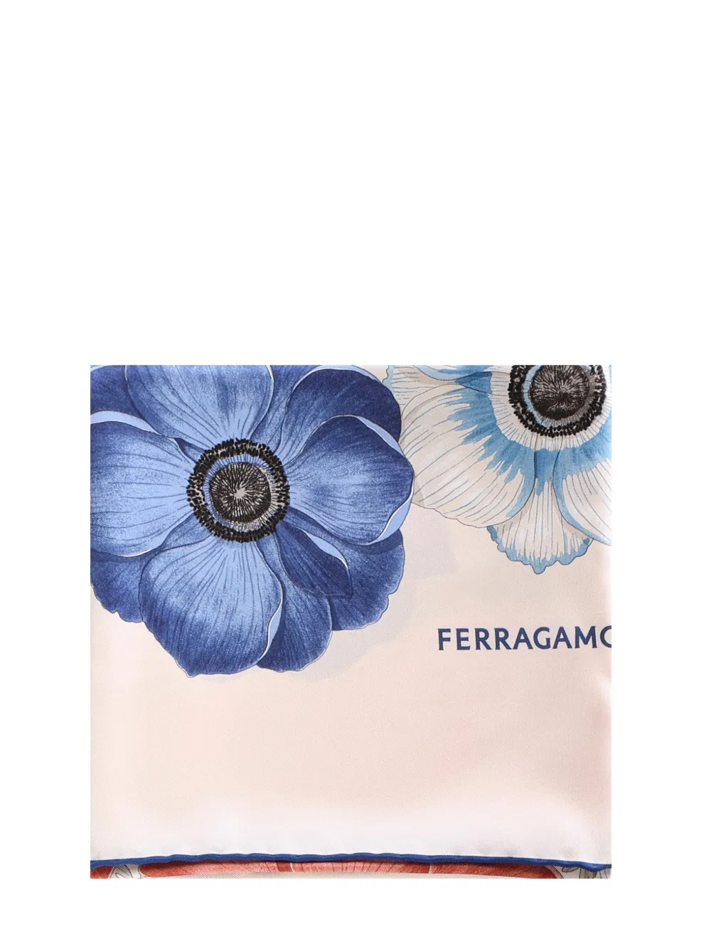 Ferragamo floral silk scarf - Toni neutri