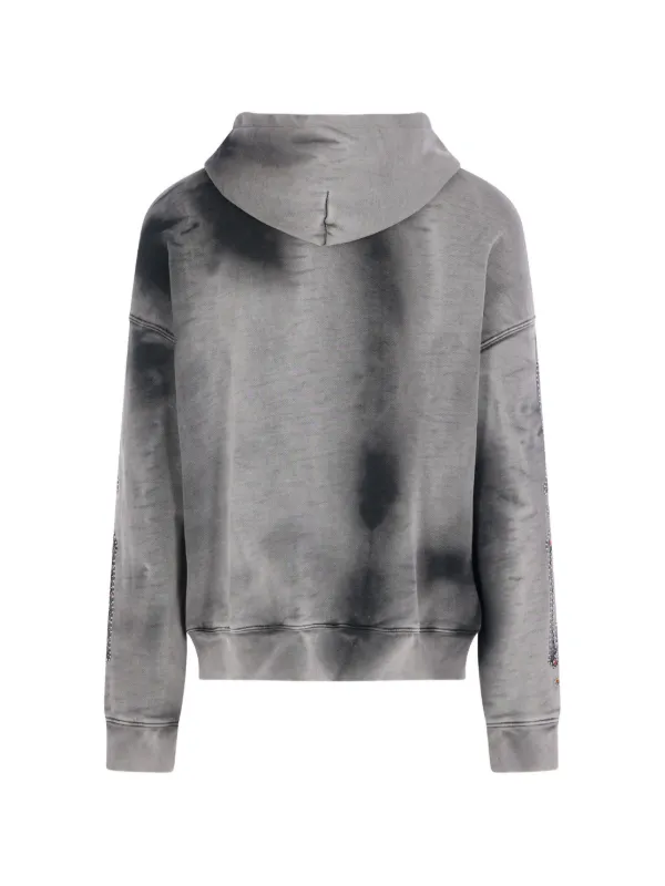 AMIRI Bones スタッズ オーバーサイズ パーカー | ブラック | FARFETCH JP