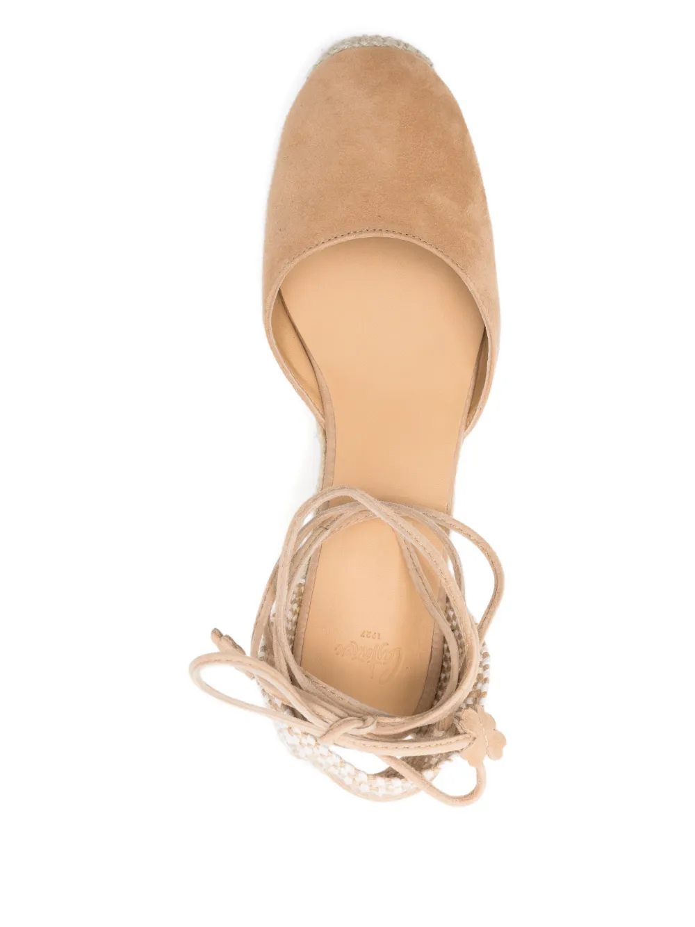 Castañer Carina espadrilles met gestrikt enkelbandje Beige