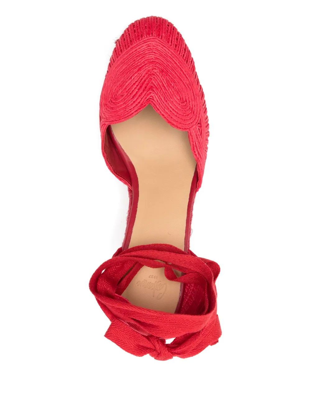 Castañer Cacia geweven gestrikte espadrilles Rood