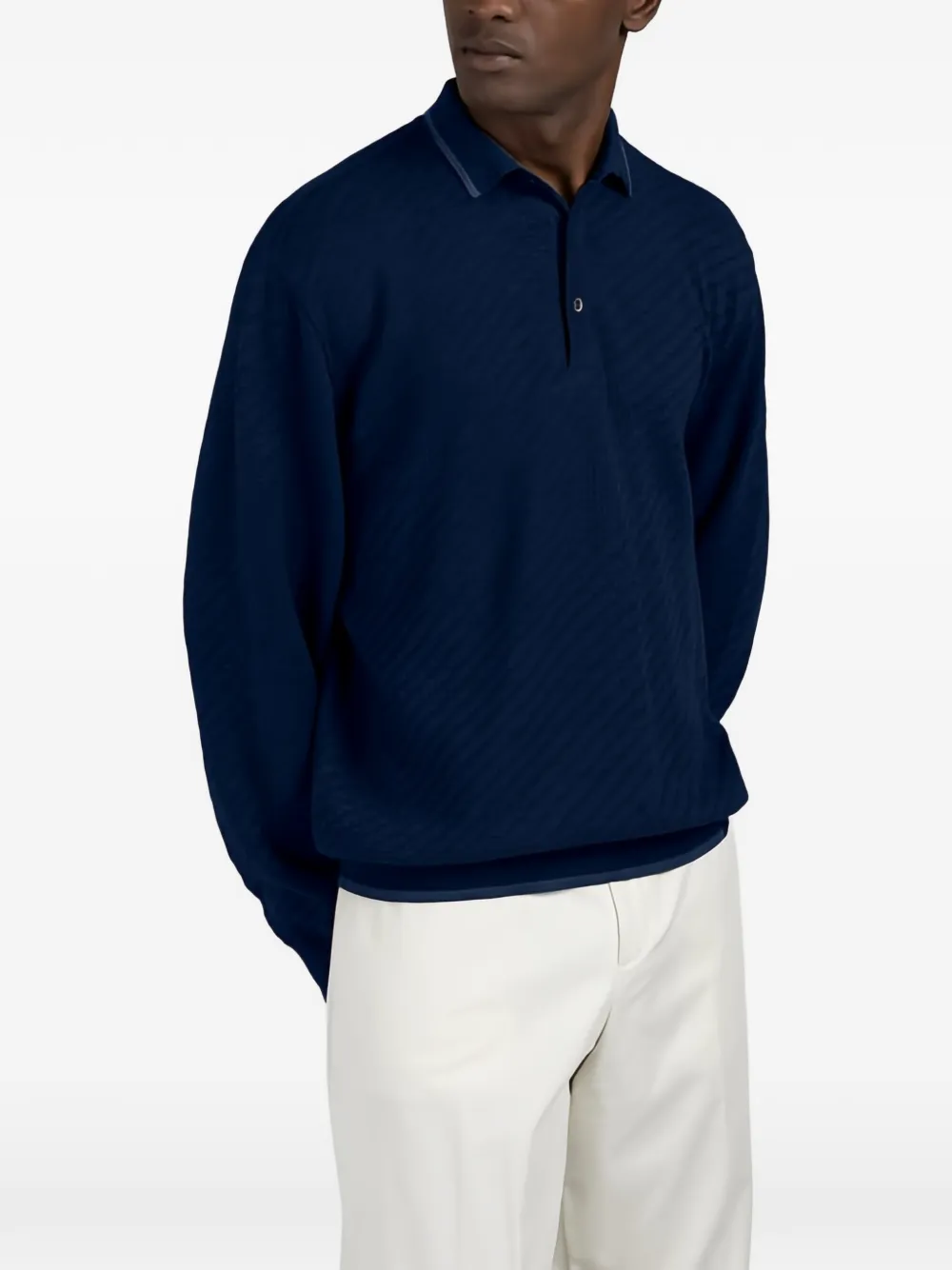 Paul & Shark long-sleeve polo shirt - Blauw