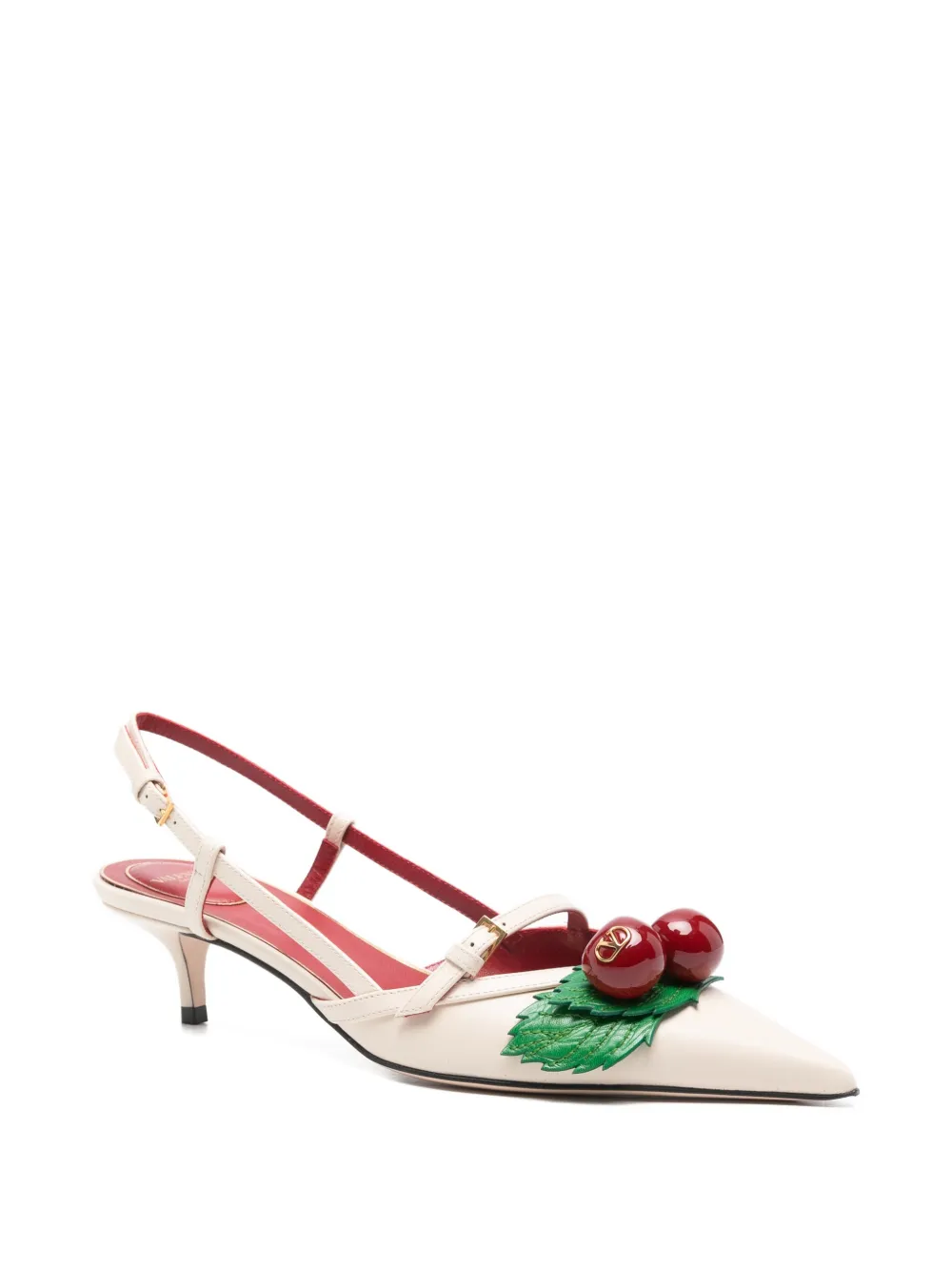 Valentino Garavani floral slingback pumps Wit