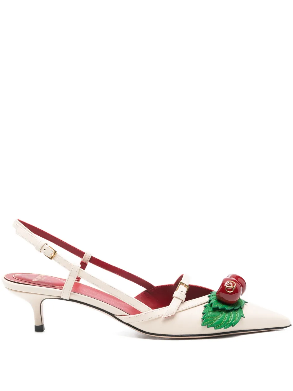Valentino Garavani floral slingback pumps - Bianco