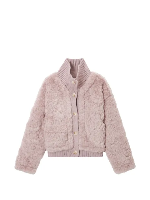 b+ab faux fur funnel-neck jacket