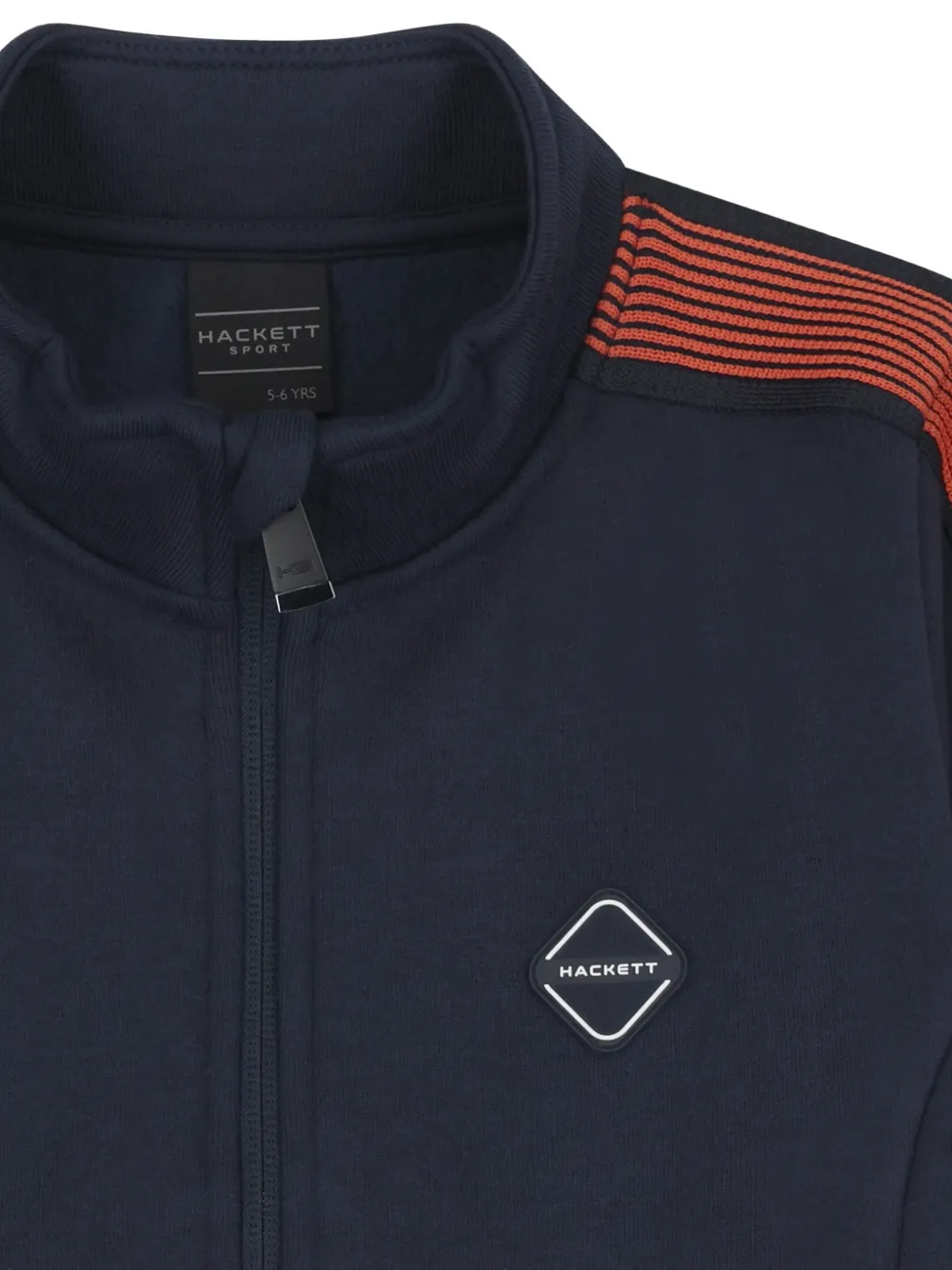 Hackett Kids Lounge Track sweater met logo en gestreepte mouwen Blauw