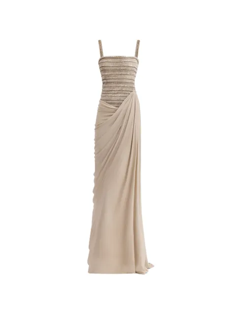 Gemy Maalouf squared-neck beaded dress