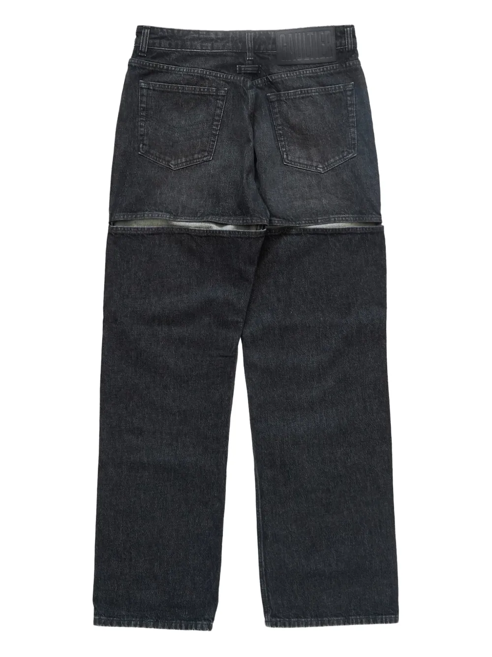 Jean Paul Gaultier cut-out denim jeans - Zwart