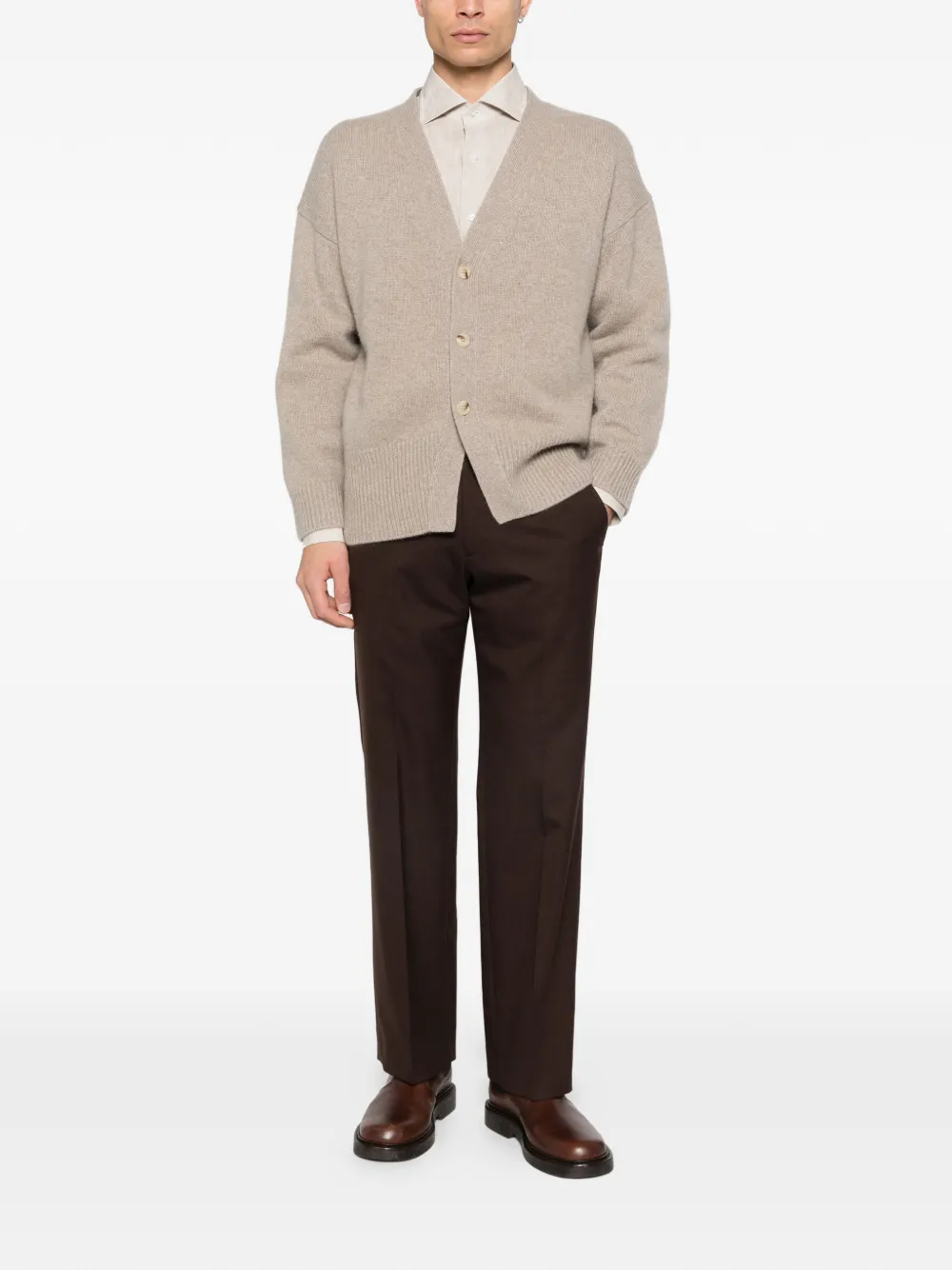 Isaia buttoned long-sleeve shirt - Beige