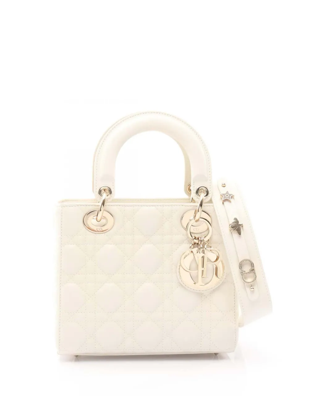 Christian Dior Pre-Owned 2022 Small Lambskin Cannage My ABCDior Lady Dior satchel - Marrone