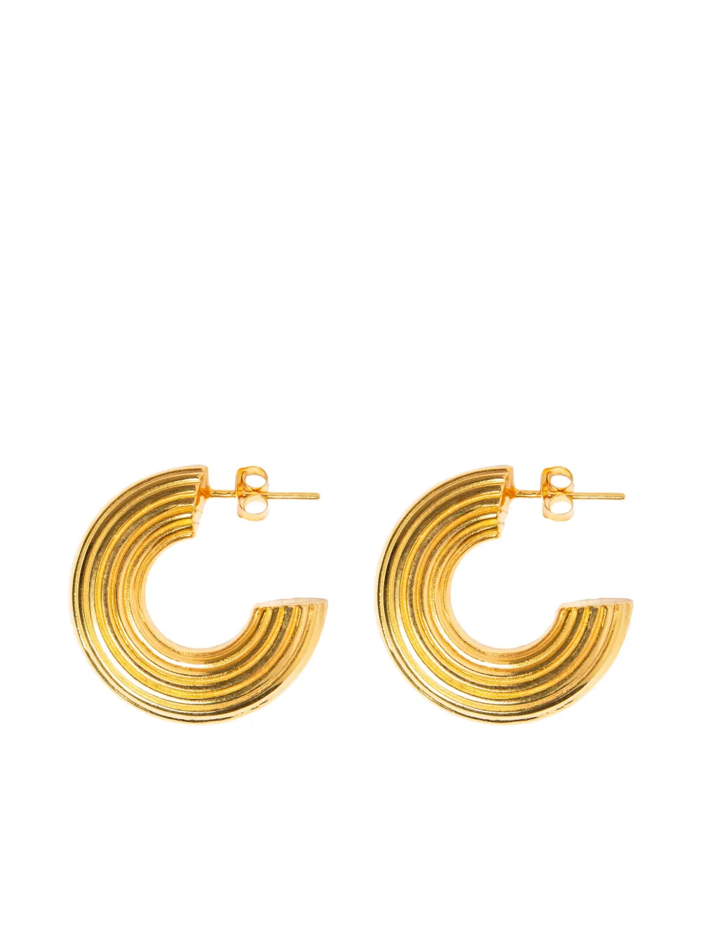 Nassimoto textured hoops earrings - Oro
