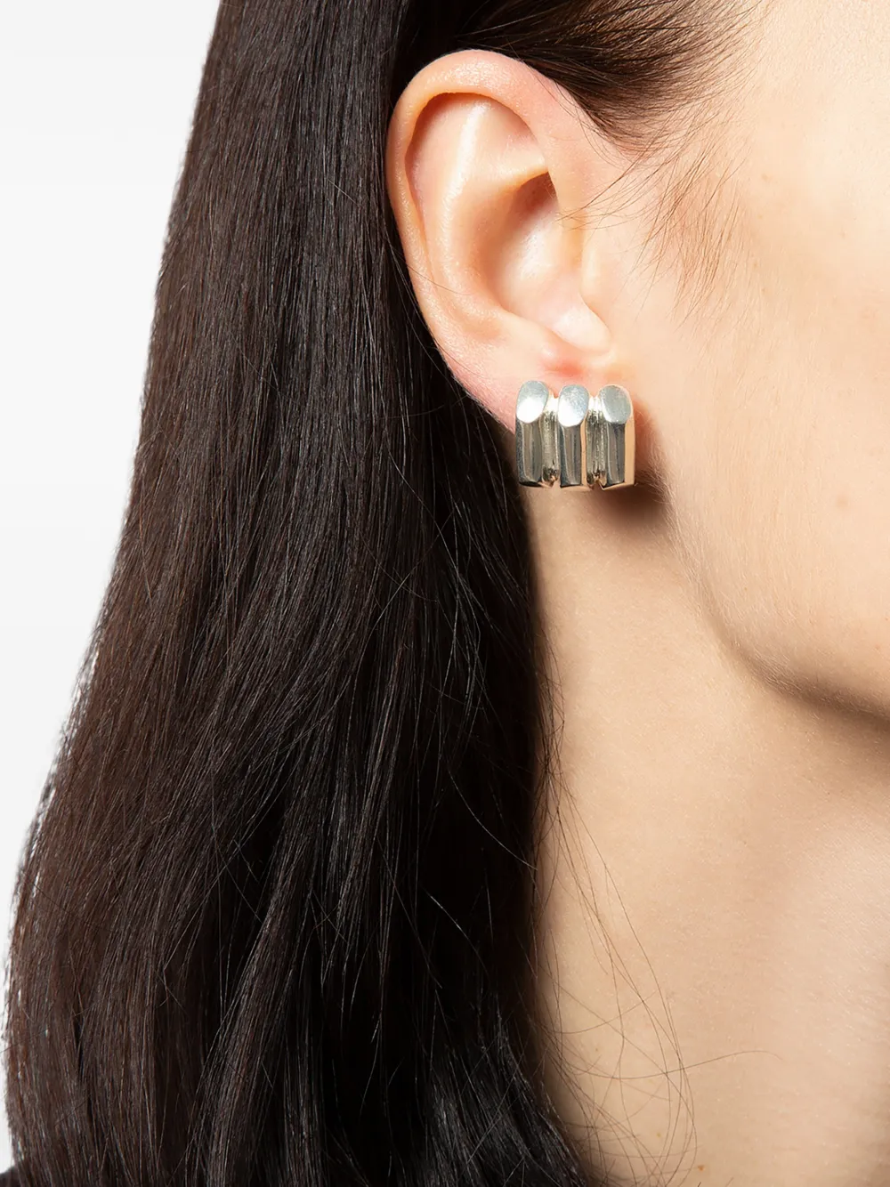 Nassimoto silver bullet earrings - Zilver