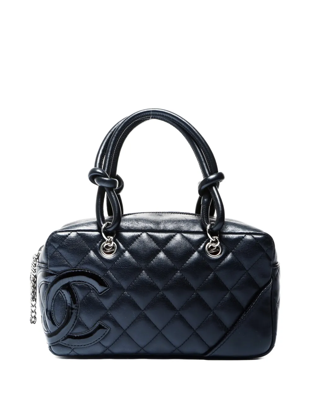 CHANEL Pre-Owned 2005-2006 small Cambon quilted Boston bag - Nero