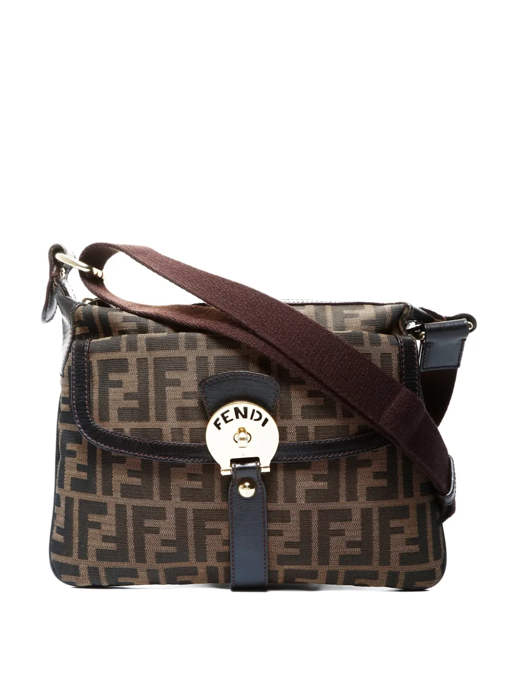 Fendi Pre-Owned 2000-2015 Zucca monogram cross body bag - Marrone