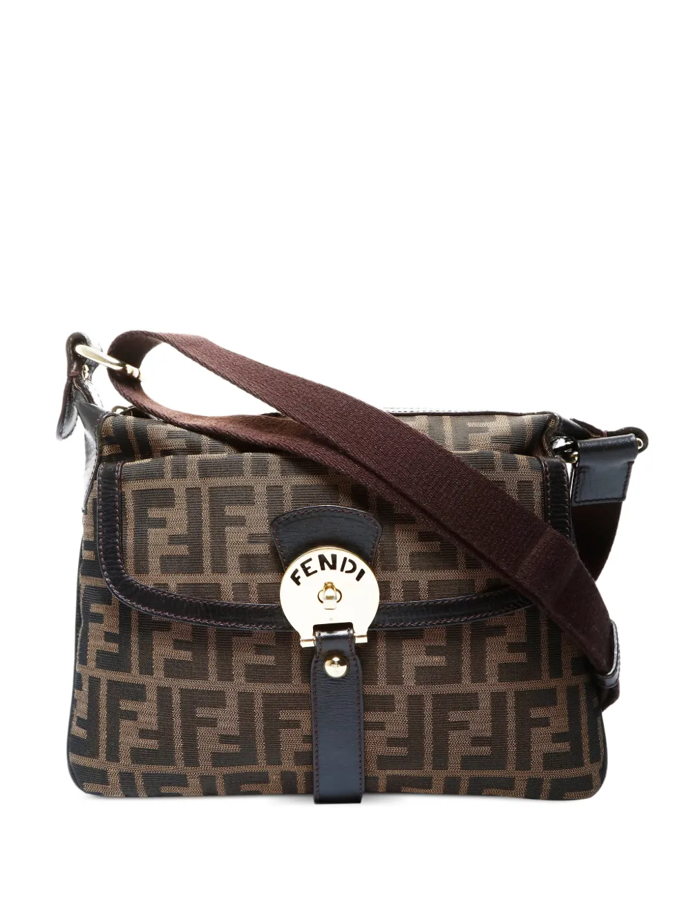 Fendi Pre-Owned 2000-2015 Zucca monogram cross body bag - Marrone