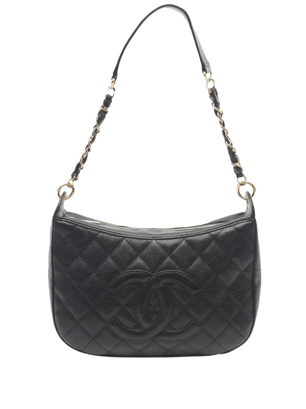 CHANEL Pre-Owned 2003-2004 Quilted Caviar Timeless CC shoulder bag - Nero