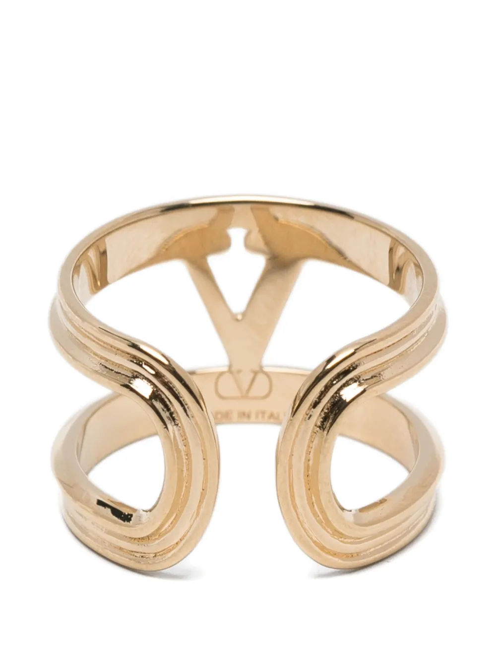  Valentino Garavani Vlogo Cut-out Ring - Gold 