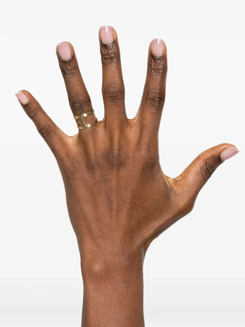  Valentino Garavani Vlogo Cut-out Ring - Gold 